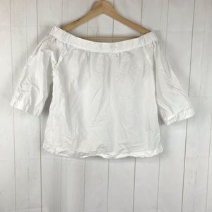 Madewell White Off the Shoulder Top Size S